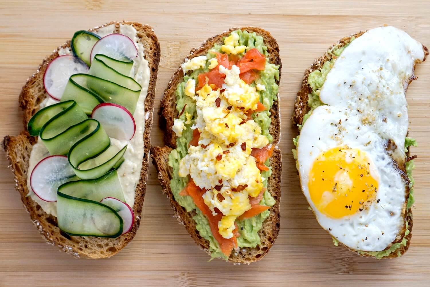 6 tostadas de menos de 250 calorías