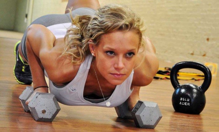 Entrenamiento de flexiones para mujeres