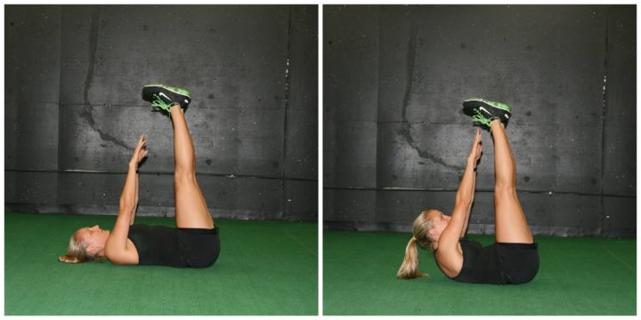 toe reaches para abdominales