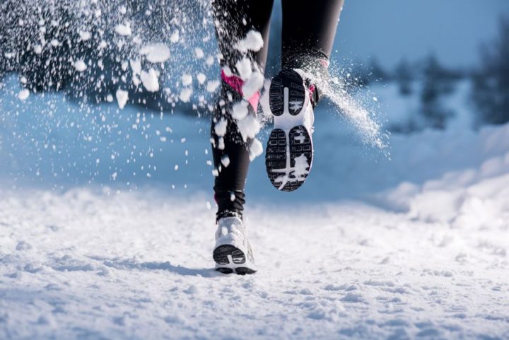 runners en el invierno