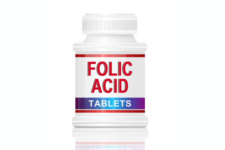 Suplemento con ácido fólico