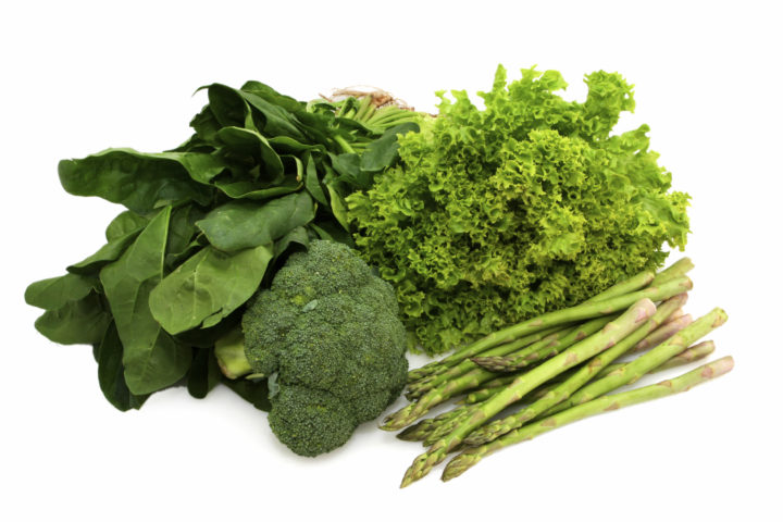 ácido fólico en verduras
