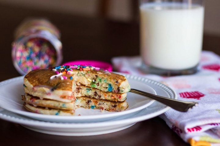 panqueca con confeti