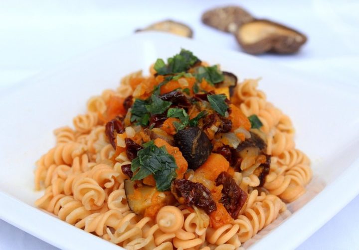Pasta con salsa de calabaza