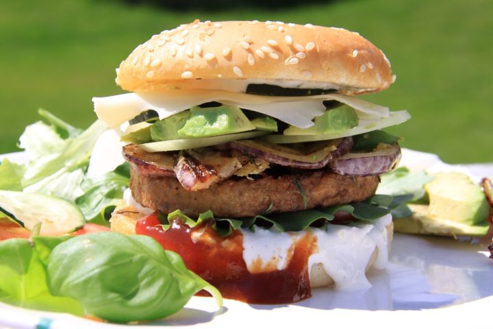 Hamburguesa vegetariana de coliflor