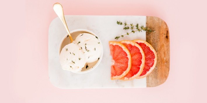 sorbete de pomelo rosado