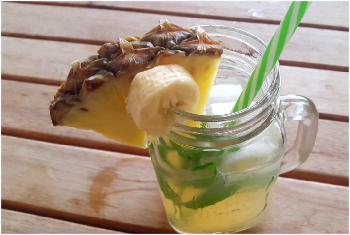 Receta de agua con sabor a plátano