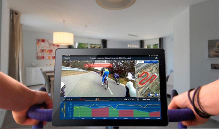Aplicación Kinomap para practicar ciclismo indoor