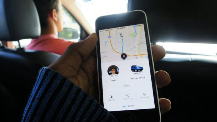 Viaje de distancia corta con Uber