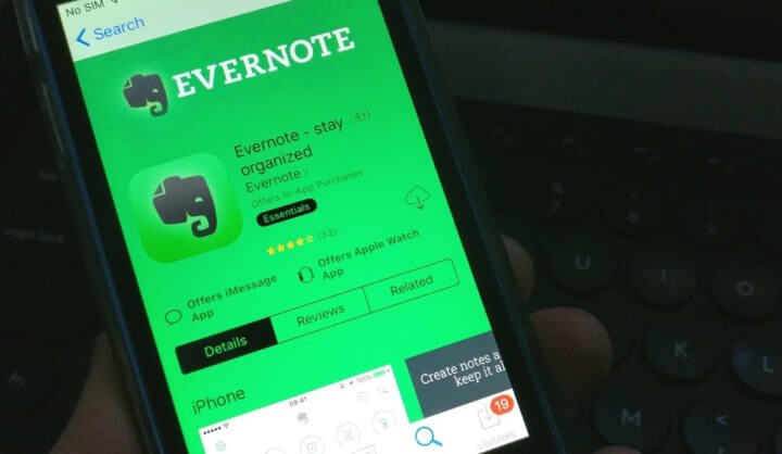 Evernote para sustituir la aplicación "Notes" de Apple