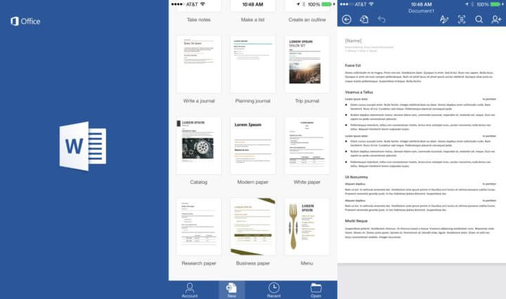 Microsoft Word para sustituir Apple Pages