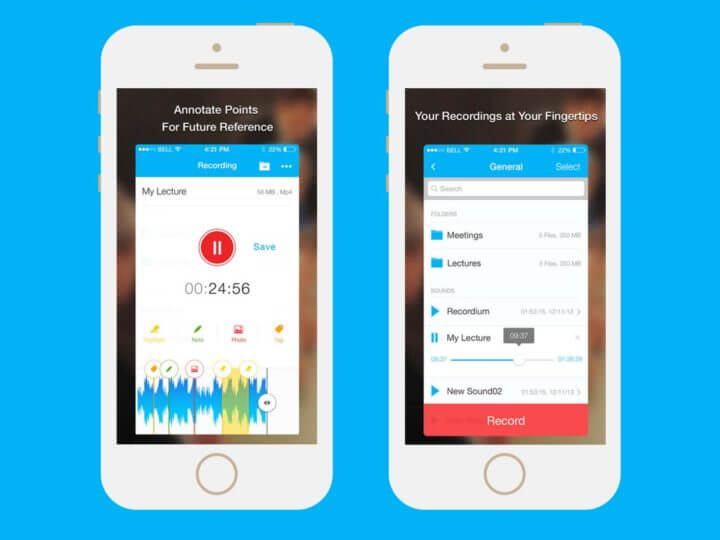 App para guardar audiorecordatorios