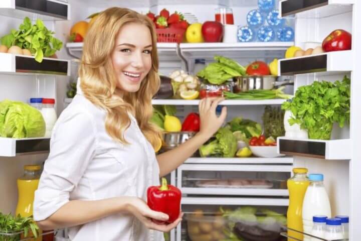 Ubicar los alimentos sanos a mano para perder peso