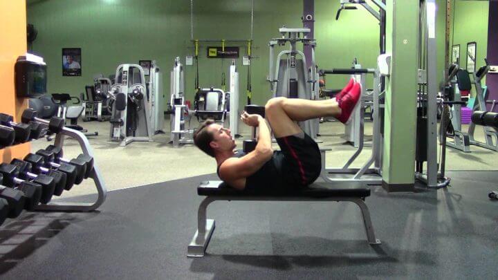 Pullover con crunch abdominal