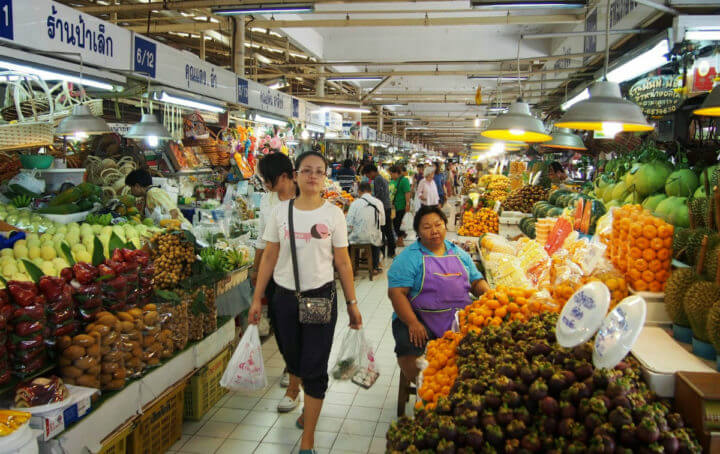 El mercado gastronómico más popular de Tailandia