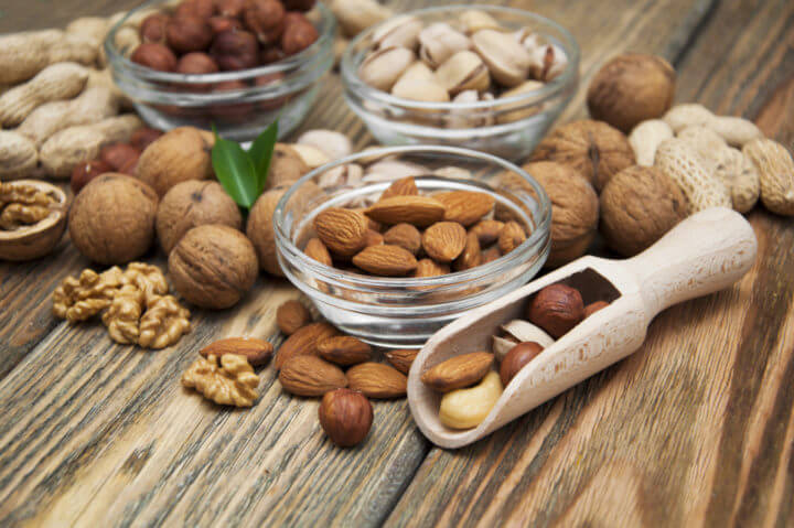 Las nueces y semillas son bajas en calorías 