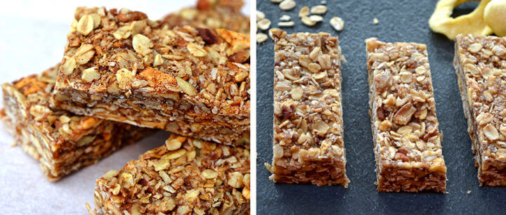 Receta casera de barritas energéticas con manzana