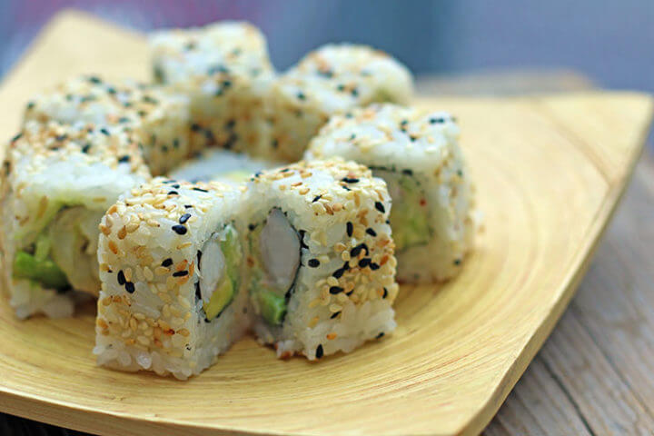 Sushi de tofu para llevar al trabajo 