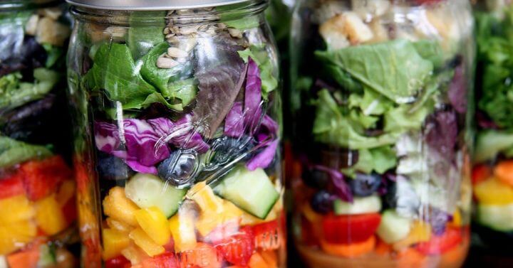 Las mejores recetas de ensaladas en Mason Jar