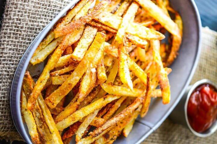 Patatas fritas dulces con espiralizador