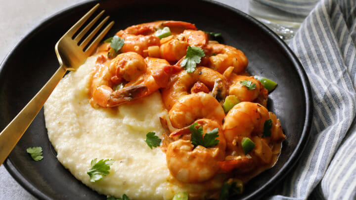 Receta con camarones saludable para almorzar