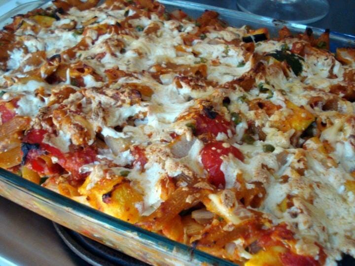 Cómo hacer un ziti con vegetales asados