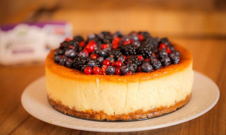 Receta de tarta de queso con proteína 