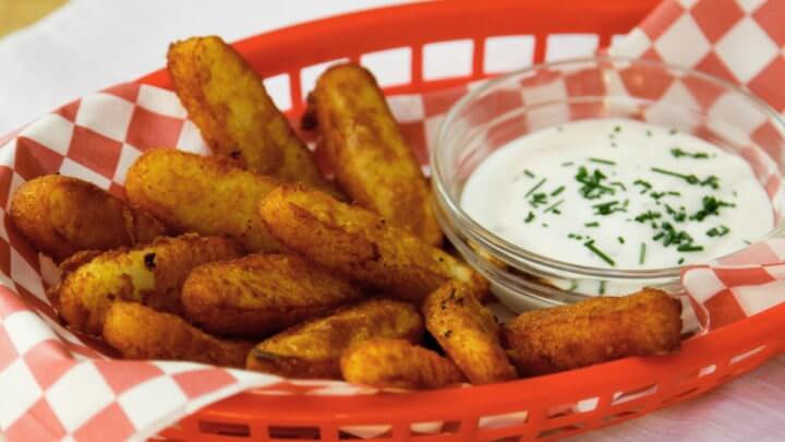 Receta de patatas con queso asiado
