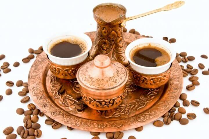 Pasos para preparar café turco