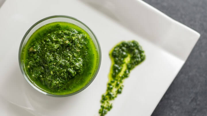 Receta vegana de pesto 