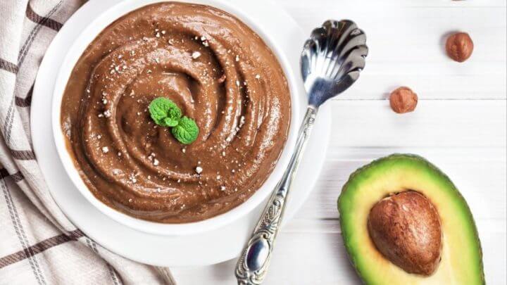 Pudin hecho a base de aguacate