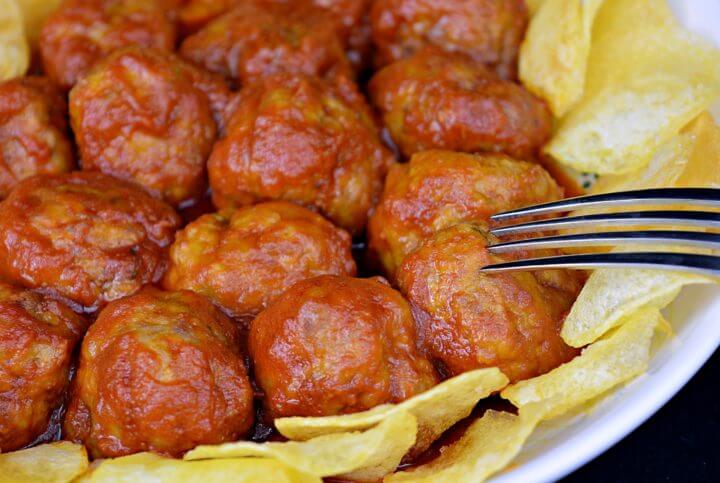 Receta de deliciosas batatas dulces con albóndigas