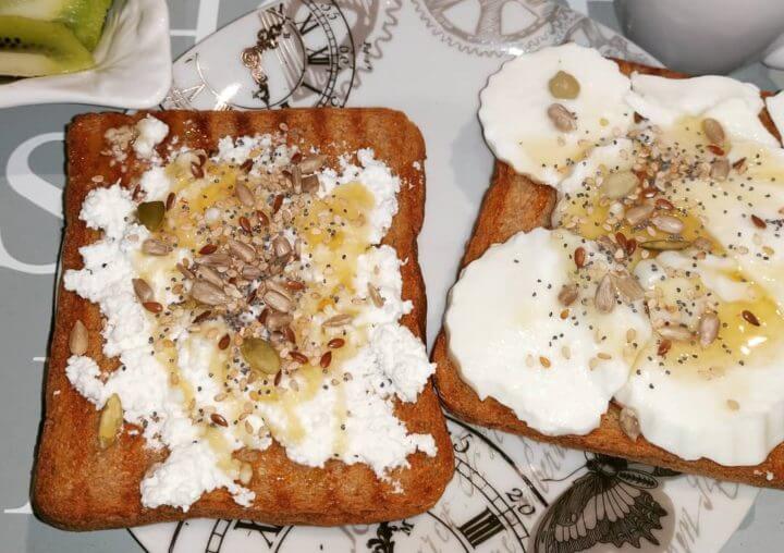 Tostadas bajas en calorías para desayunar