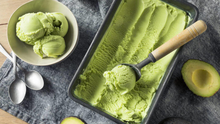 Los beneficios del helado de aguacate