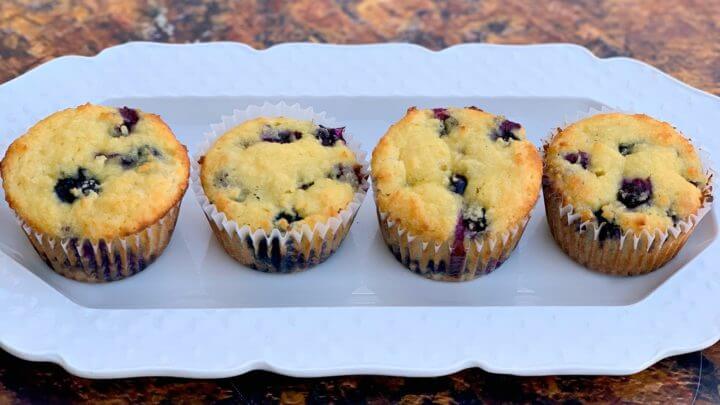 Receta de muffins de arándanos cetogénicos