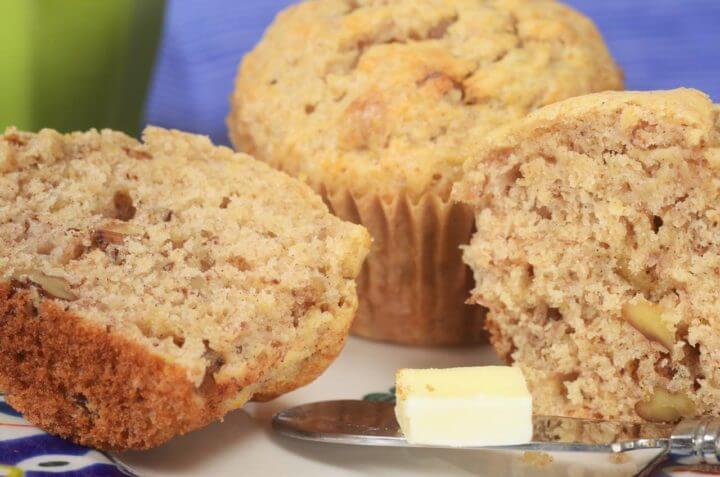 Receta de muffins de plátano saludables