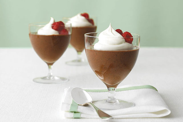Receta de mousse de chocolate oscuro y frambuesas