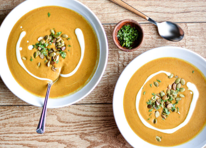 Receta de sopa de calabaza a fuego lento