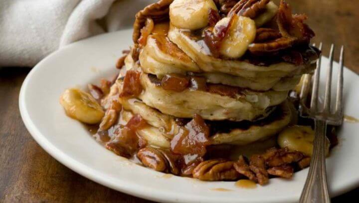 Receta de rodajas de plátano con mantequilla de nuez