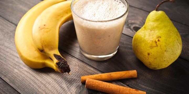 Beneficios del batido de banana, pera, canela y cilantro