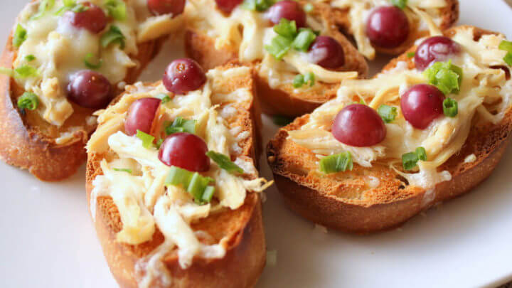 Receta de bruschettas de uvas para el otoño