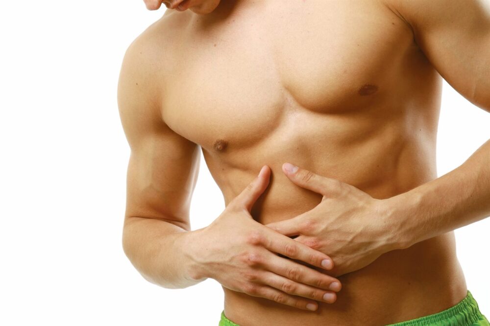agujetas en el abdomen