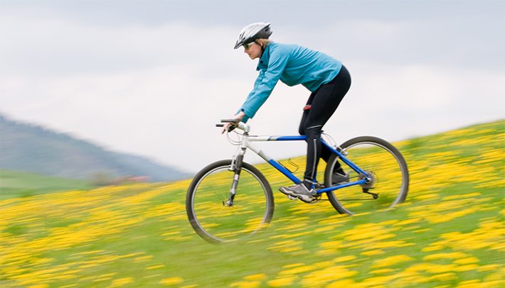 Estar cómodo sobre la bicicleta