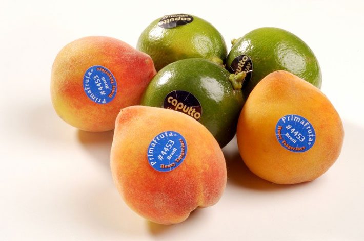 La etiqueta de la fruta