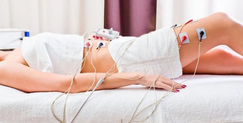 Colocación electrodos para entrenamiento EMS en abdomen - abdominales
