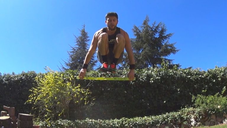 Truco o reto para salto a pies juntos
