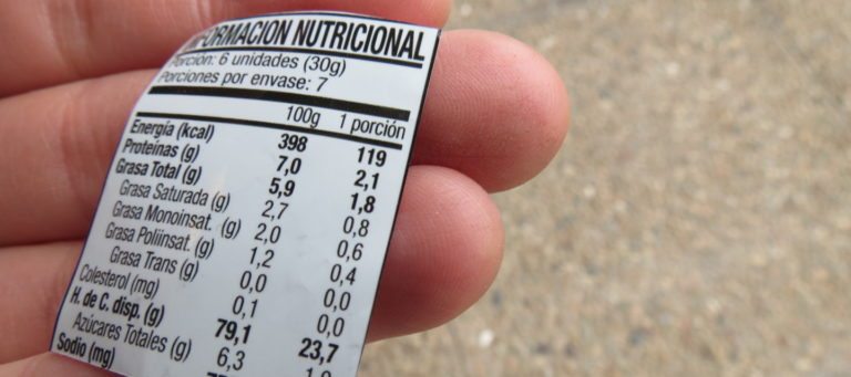 ¿Aparece la colina en la información nutricional de los alimentos?