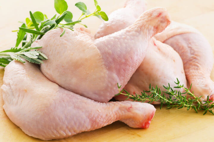Cantidad de proteína en cada parte del pollo