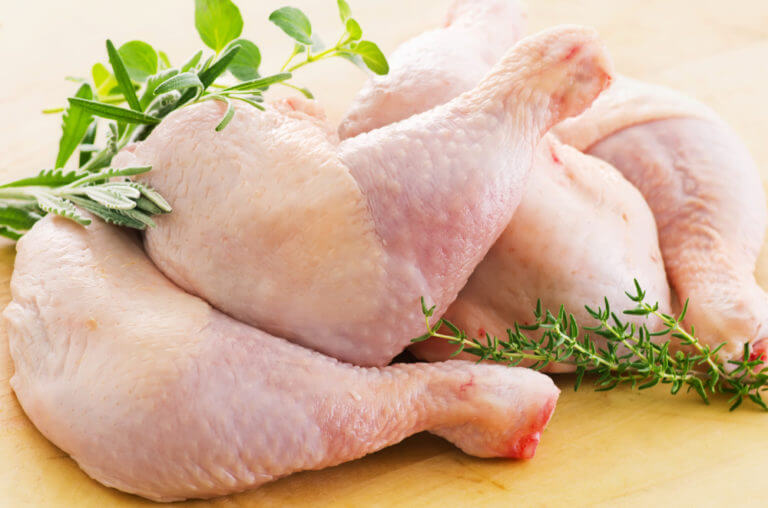 Cantidad de proteína en cada parte del pollo