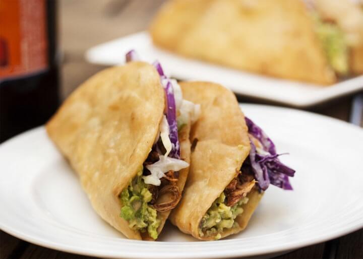 Receta sana de tacos de pollo